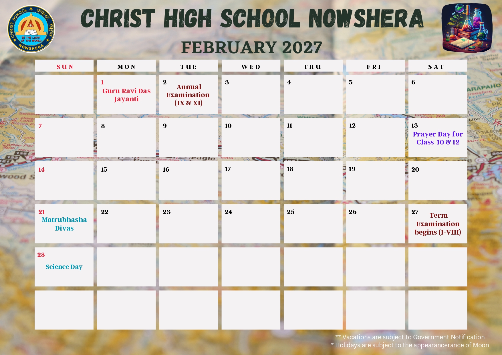 School Calender
